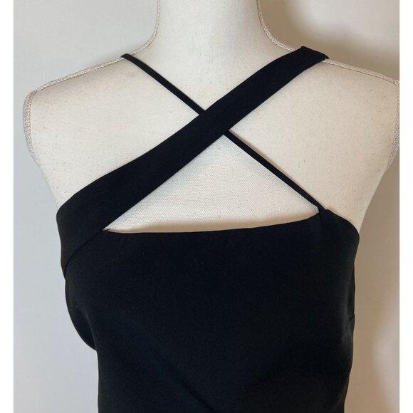 NWT Lovers + Friends Sidney Mini Dress Cross Straps Little Black Dress XL New - Picture 2 of 6